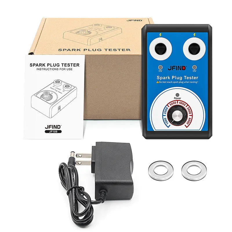 Car fault detector spark plug tester for double hole ignition systems, showing compact rectangular unit.
