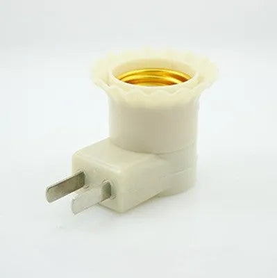 White bakelite E27 wall light socket with a built-in toggle switch on the front.
