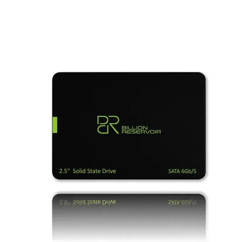 Black plastic SATA3.0 solid state drive measuring 100mm by 70mm