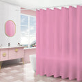 PEVA shower curtain in geometric pattern with stainless steel buttonholes, 80x180cm size for bathroom use