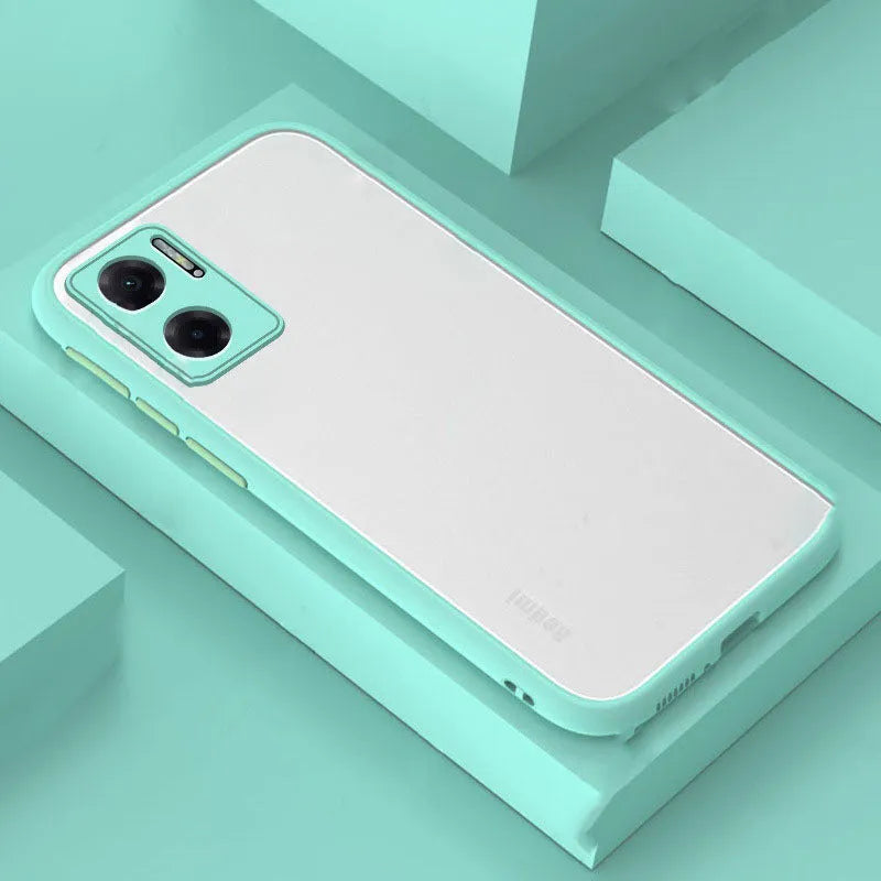 Transparent frosted TPU phone case for Xiaomi Redmi and POCO models in solid colours