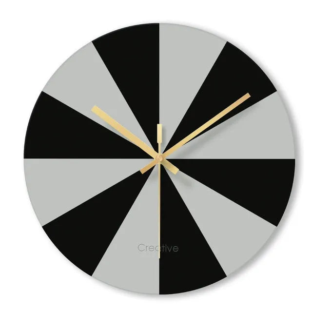 Minimalist transparent wall clock with tempered glass face measuring 29.5cm in diameter