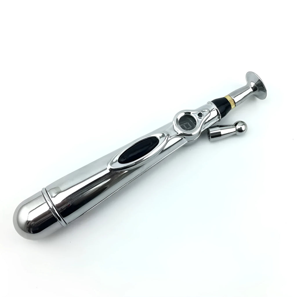 KEBETEME Massage Pen 200x30mm electric energy pen with three therapy tips and colour options