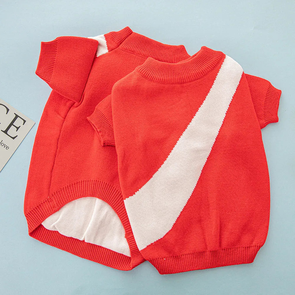 A wool dog jumper for Corgis and Poodles in a choice of six colours, shown in size L.
