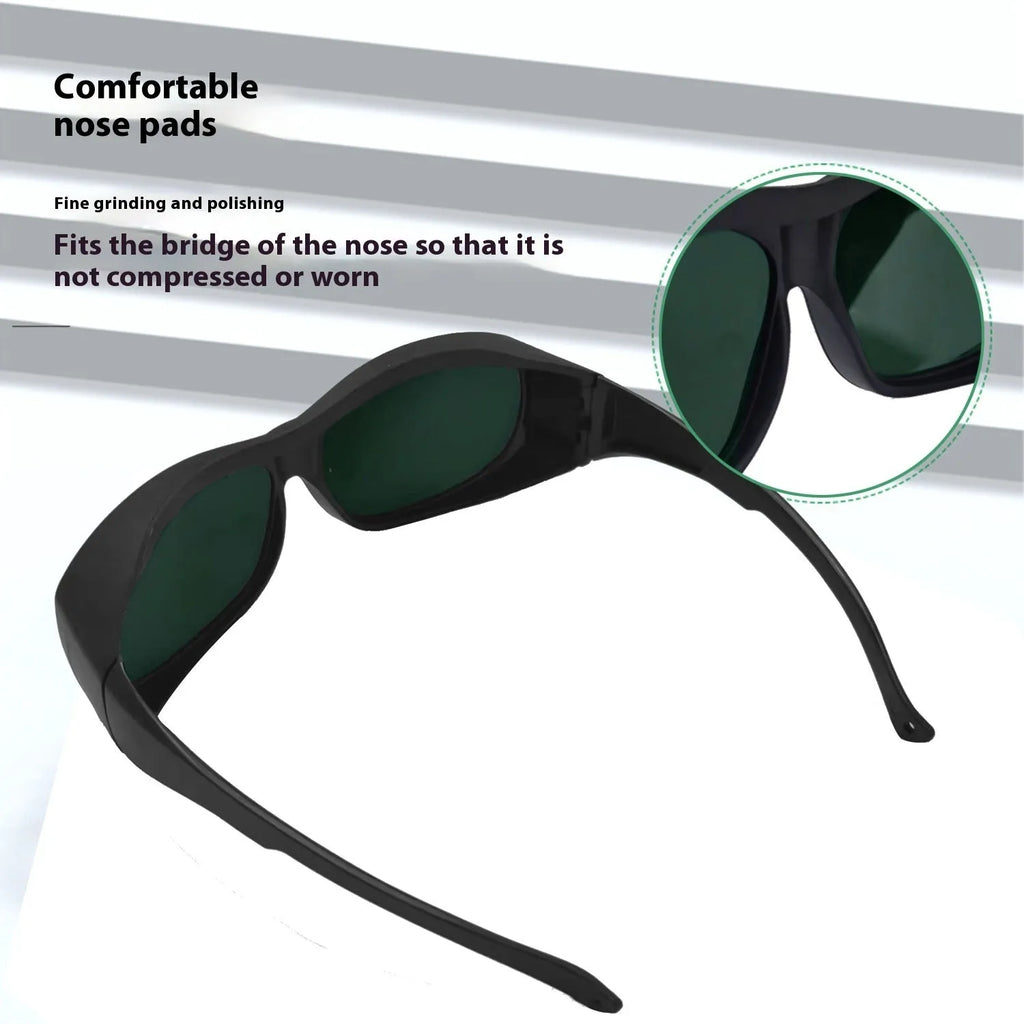 Laser safety goggles for photon skin rejuvenation and welding with 200-2000nm optical filter.