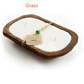 Retro lavender wooden basin containing 230g soy wax aromatherapy candle with cotton wick