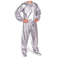 Heavy duty anti-rip PVC sauna suit unisex long sleeve top and trousers in black