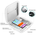 White USB-powered disinfection box with mechanical switch and remote control