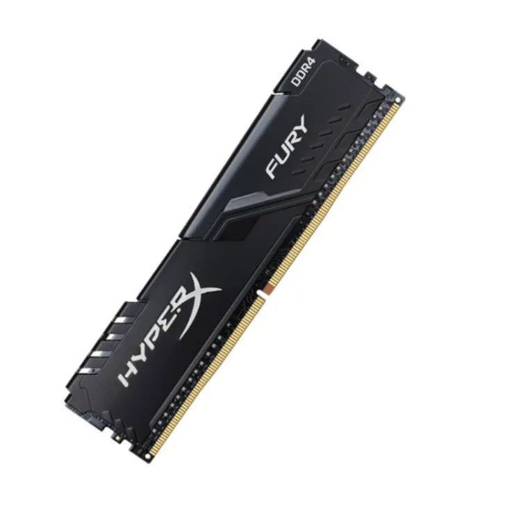 Desktop computer DDR4 2666 memory module with 288 pins and black circuit board