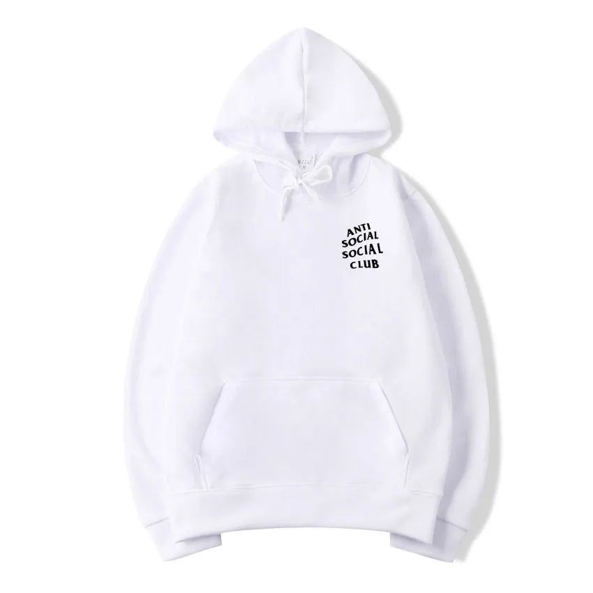 Autumn winter loose fit hooded pullover sweater in solid colour for men and women