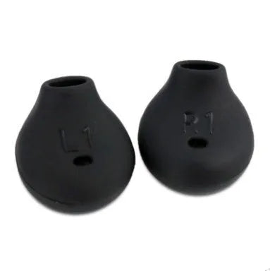 Black and white silicone protective sleeves for Samsung Galaxy S6 Edge G9200 G9250 G920A in-ear earphones.