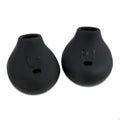 Black and white silicone protective sleeves for Samsung Galaxy S6 Edge G9200 G9250 G920A in-ear earphones.
