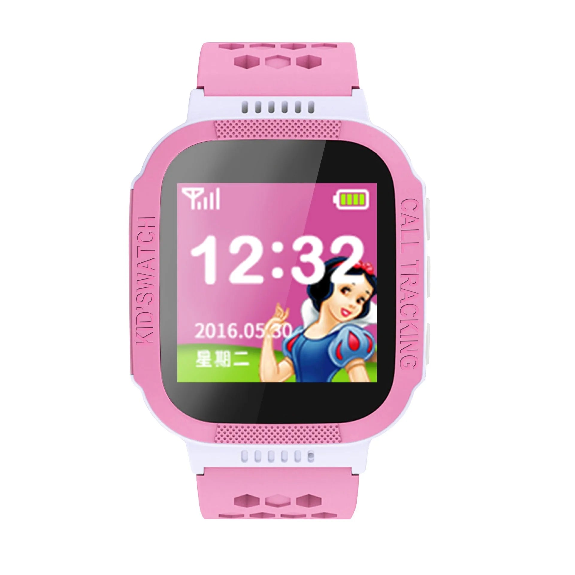 Blue children's phone watch with 1.44-inch colour screen showing time display