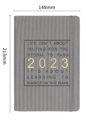 Creative student almanac calendar notebook with imitation leather cover in various design styles