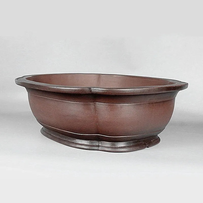 Handmade Chinese style antique crabapple shaped purple clay flower pot