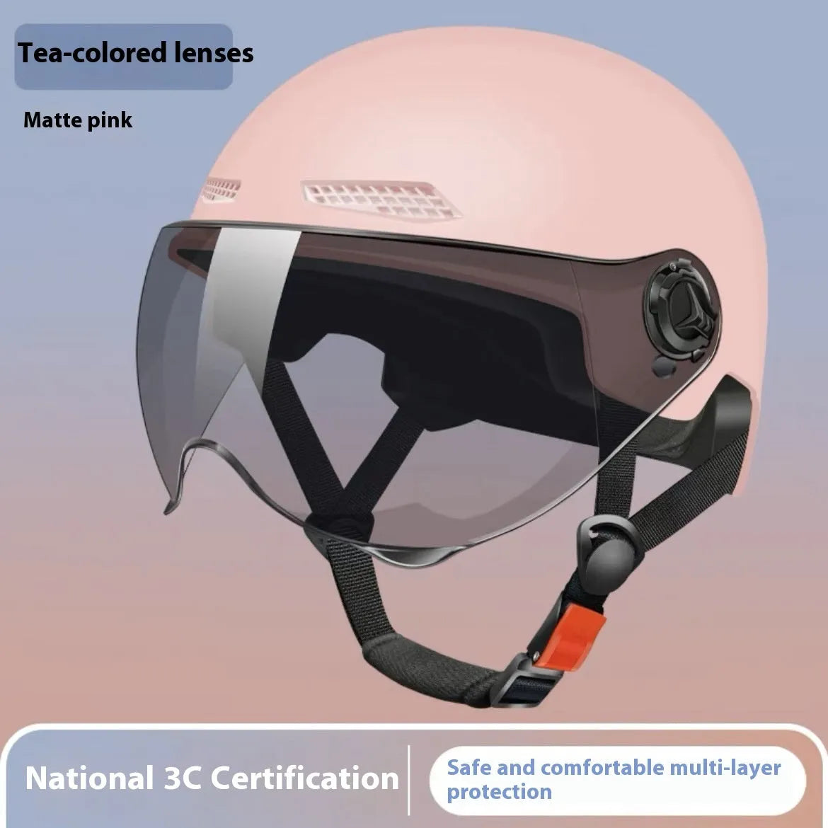 3C certified electric motorcycle helmet with sun protection in multiple colours