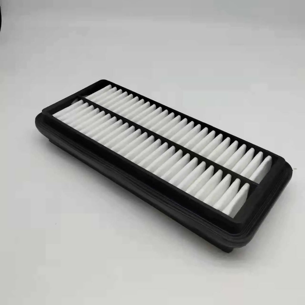 Black car air filter with 256x113x40mm dimensions for Modern vehicle replacement