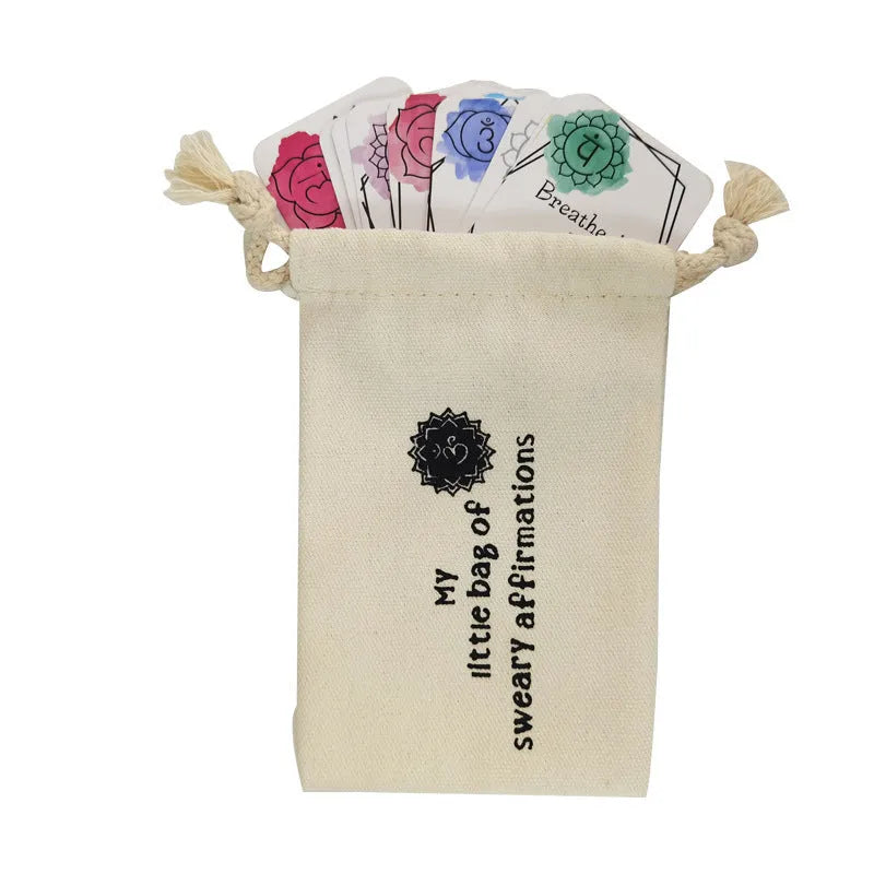 16 funny affirmation cards with soft adorable healing designs on cardboard