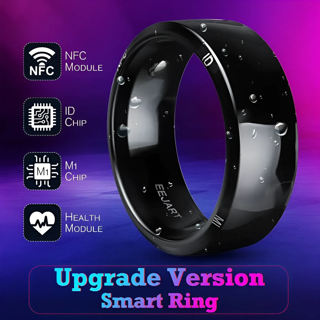 Black4 NFC finger ring for Android devices with sizes 8 to 12