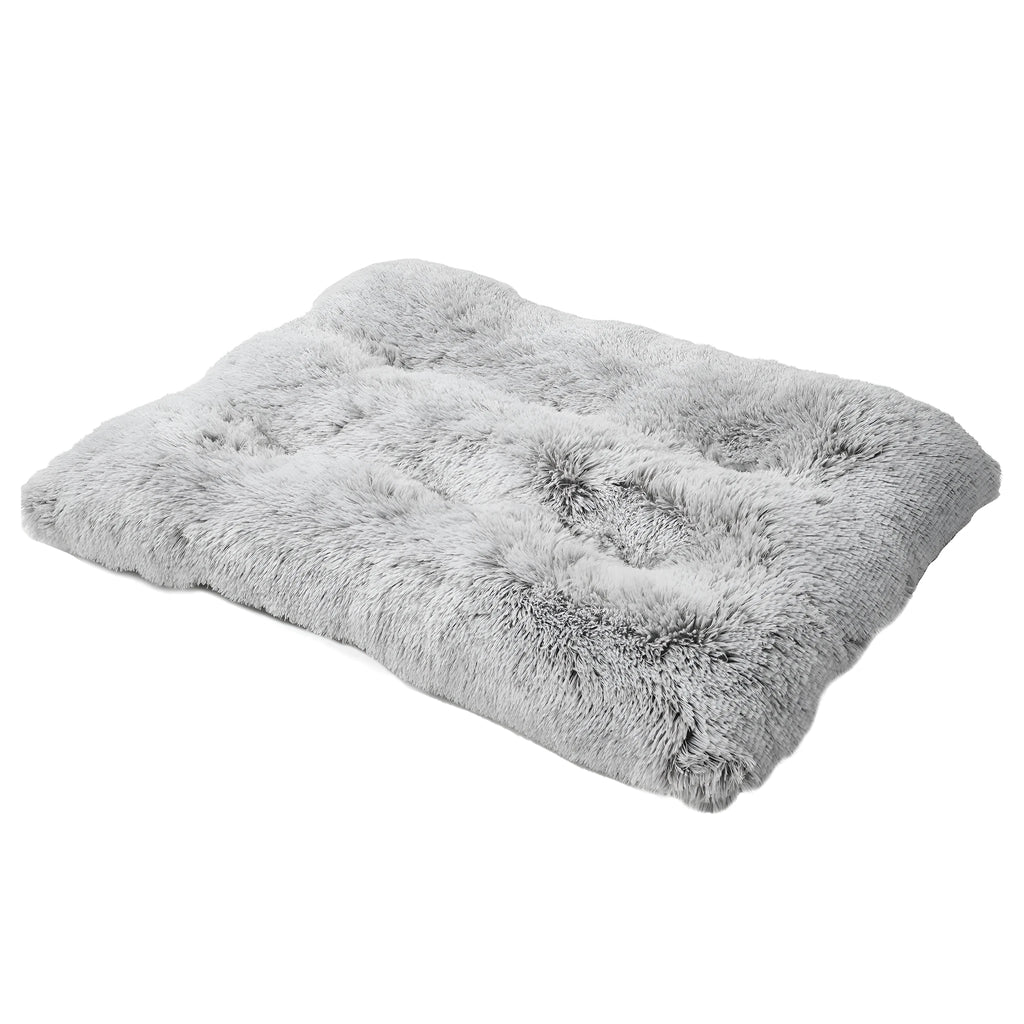 Washable long plush dog bed mat in four sizes for sofa, kennel, and floor use