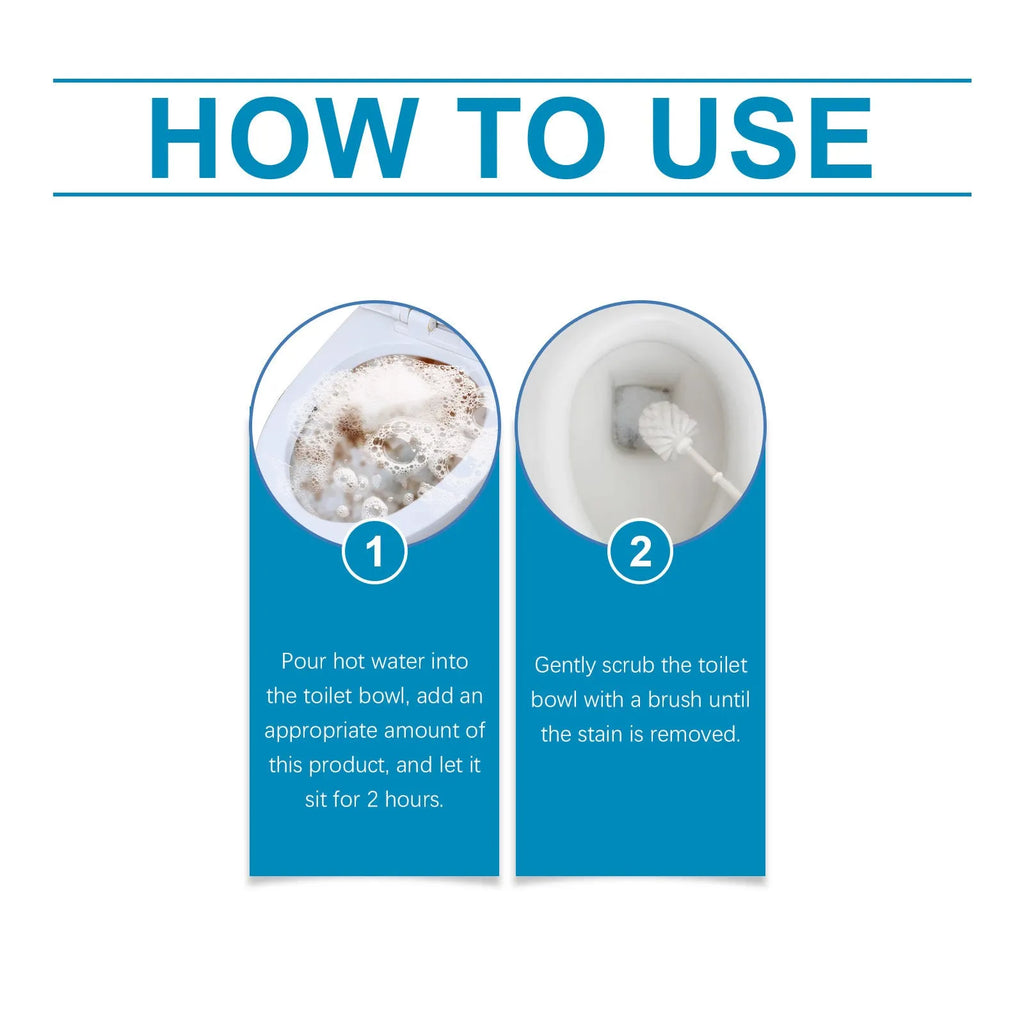 Toilet cleaning powder in 30g sachets for descaling and stain removal