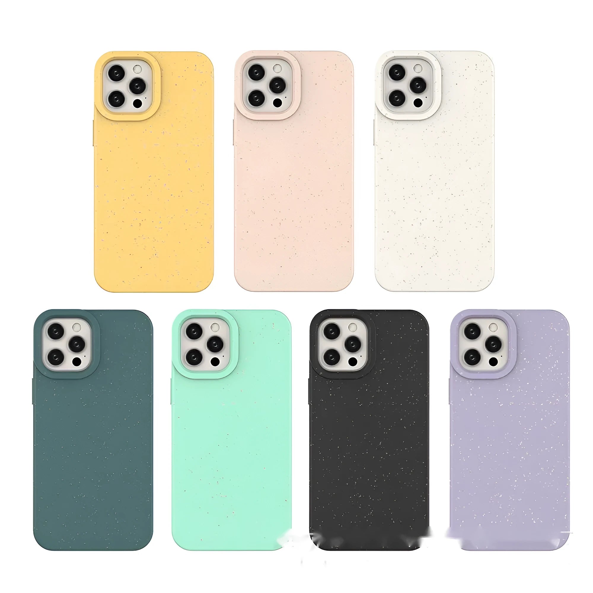 Wheat straw PLA fully degradable mobile phone case for iPhone in black colour