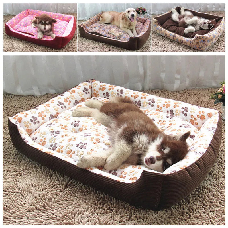 Flannel and corduroy pet nest for cats and dogs in brown, pink, or white, XXS size 45 x 31 x 15cm