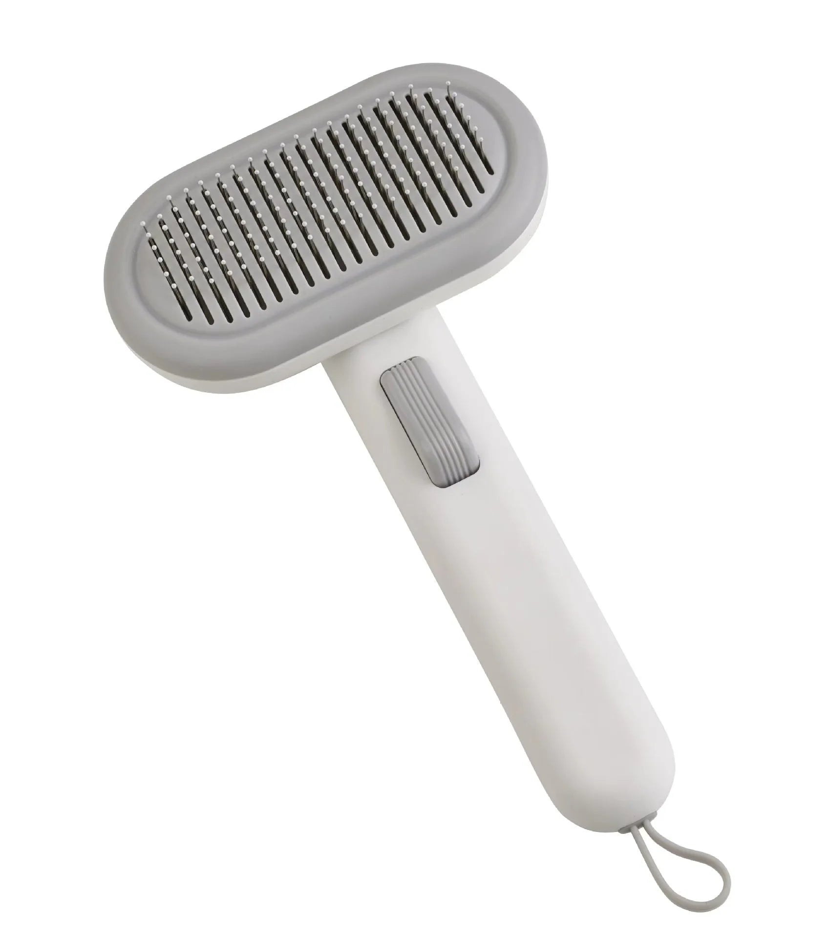 Large pet grooming comb with lady shaver and stainless steel teeth in light grey, green and pink colours