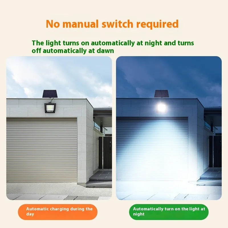 Outdoor solar-powered LED courtyard light with waterproof IP65 rating for garden path or patio.