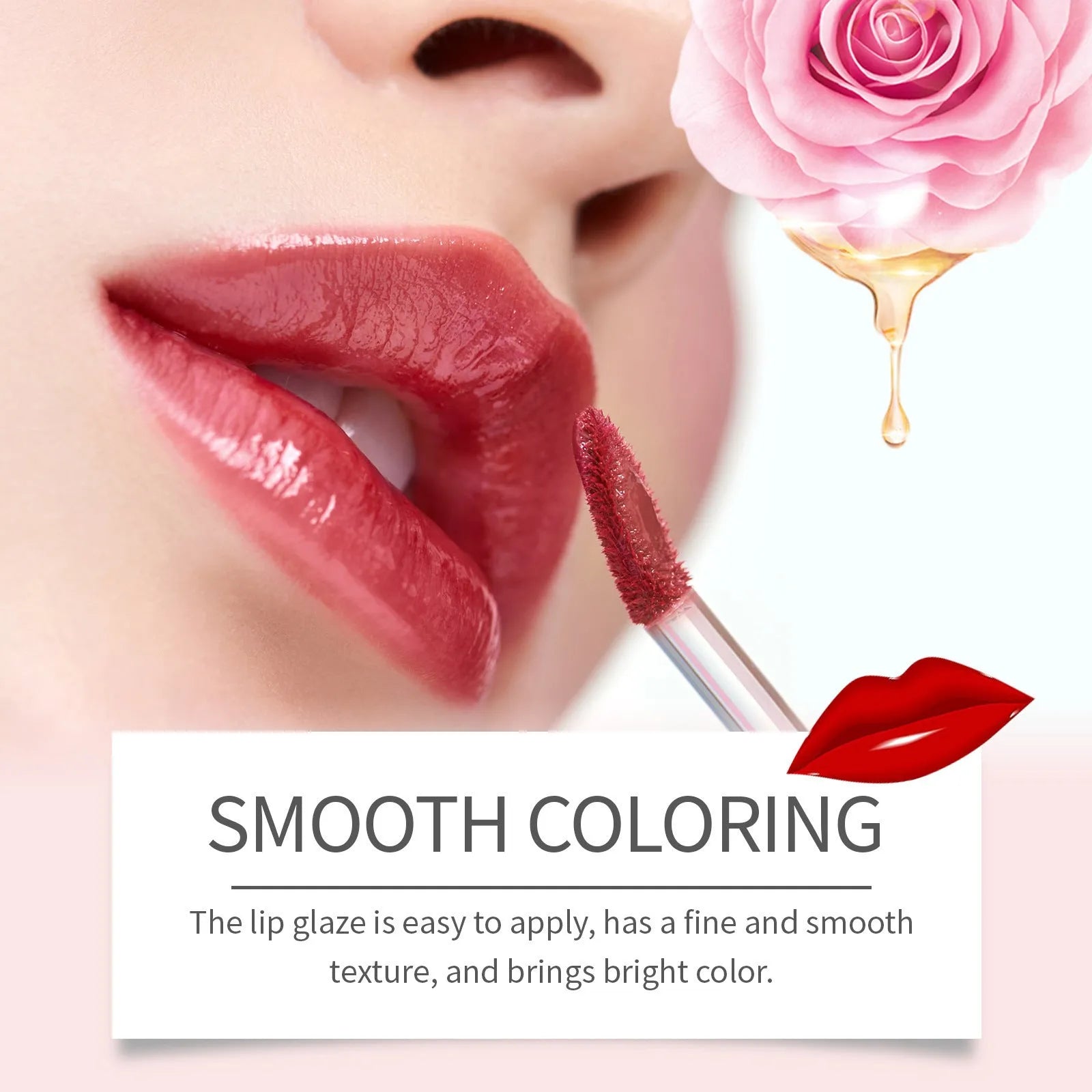 Double-headed lip liner and lip lacquer pen in Black Coffee Truffle shade showing both applicator ends