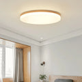 Japanese minimalist wooden art ceiling lamp with acrylic shade in three size options