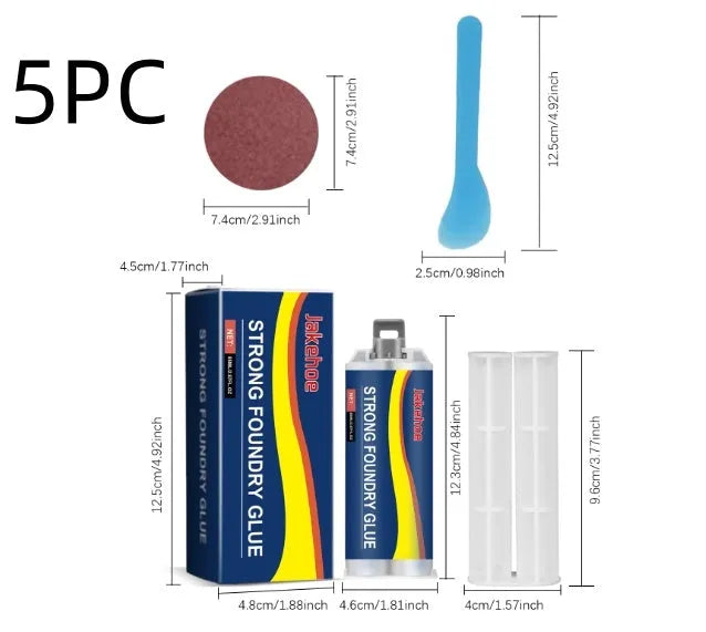 Waterproof metal sealant adhesive kit for copper aluminium stainless steel repairs with 85ml tube and tools