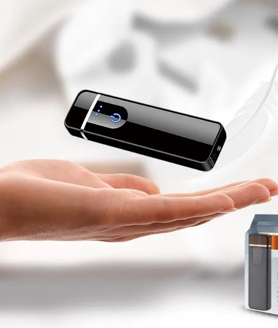 Brushed metal promotional lighter in five colour options including gold red blue silver and black