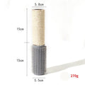 Brown sisal cat scratching post measuring 30cm tall on a floor