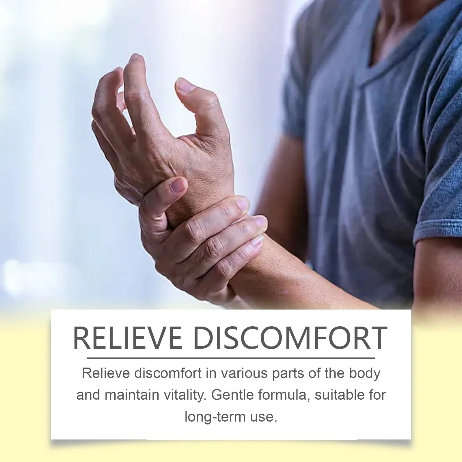 Body care glue wrap bottle containing 60 capsules for joint support and muscle comfort