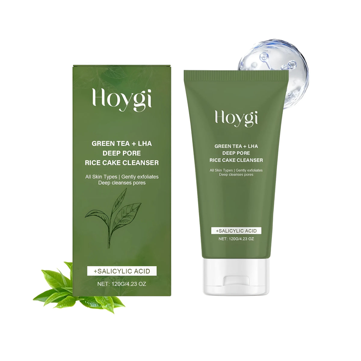 Green Tea Salicylic Acid Cleansing Milk 120g tube with green tea and rice extract formula