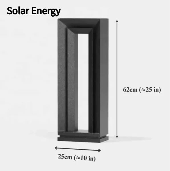 Geometric abstract art outdoor garden landscape lamp in stainless steel and acrylic construction