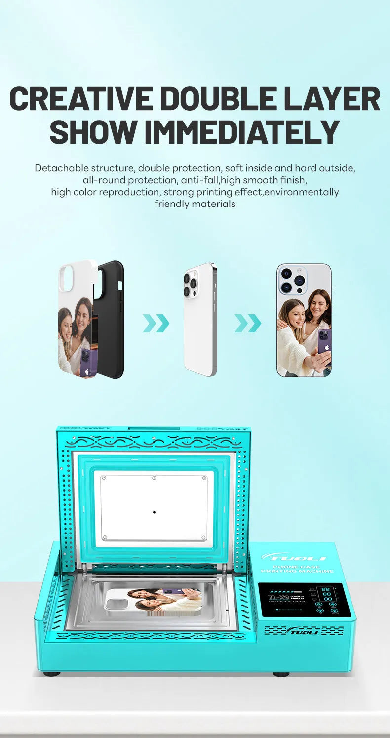 Metal phone case transfer printing press machine for thermal heat transfer on Samsung and Apple cases