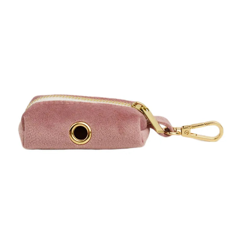 Light purple pink velvet dog collar with matching pet accessories in coordinated set