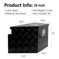 Black 26-inch aluminium alloy tool case with carrying handle