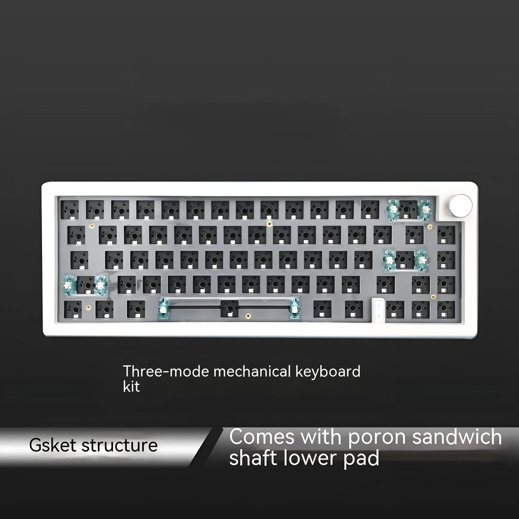 DIY mechanical keyboard kit with hot-swap PCB and RGB lighting in a choice of seven coloured ABS cases