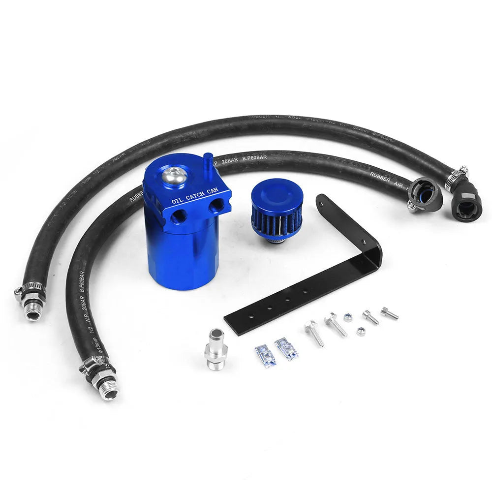 Aluminum alloy oil separator for Ford Expedition in black, red, blue, and silver colour options.