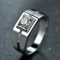 Men's sterling silver ring with diamond-cut fruit-style band, silver colour, UK size range 15-26