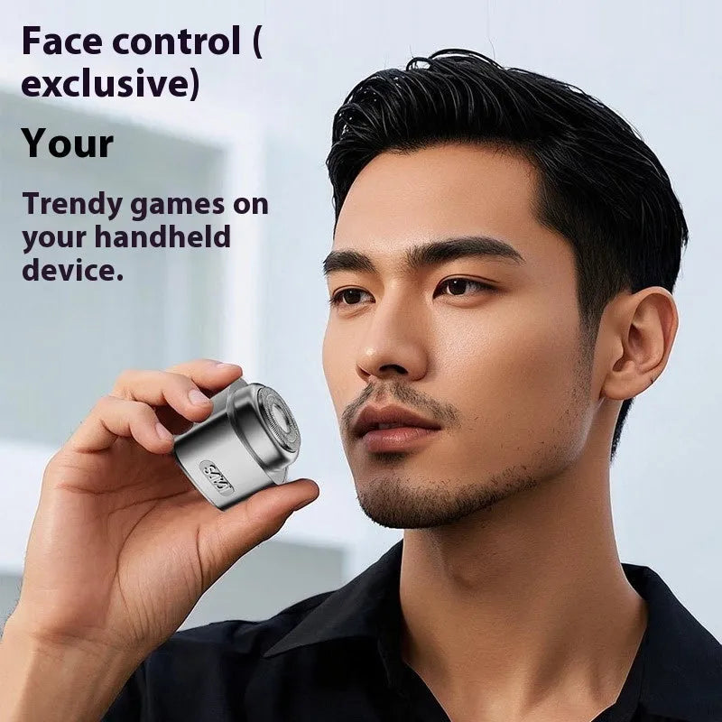 Silver Ice Cube Shaver portable rechargeable electric shaver with stainless steel and ABS body