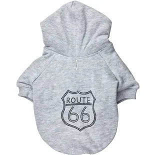 Drooling Dog fleece pet hoodie in seven colours, sizes XS to L, casual style for dogs and cats.