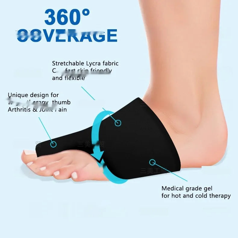 Cold and hot compress sports bag bootie in polyester, single foot cover in black, dark blue or pink