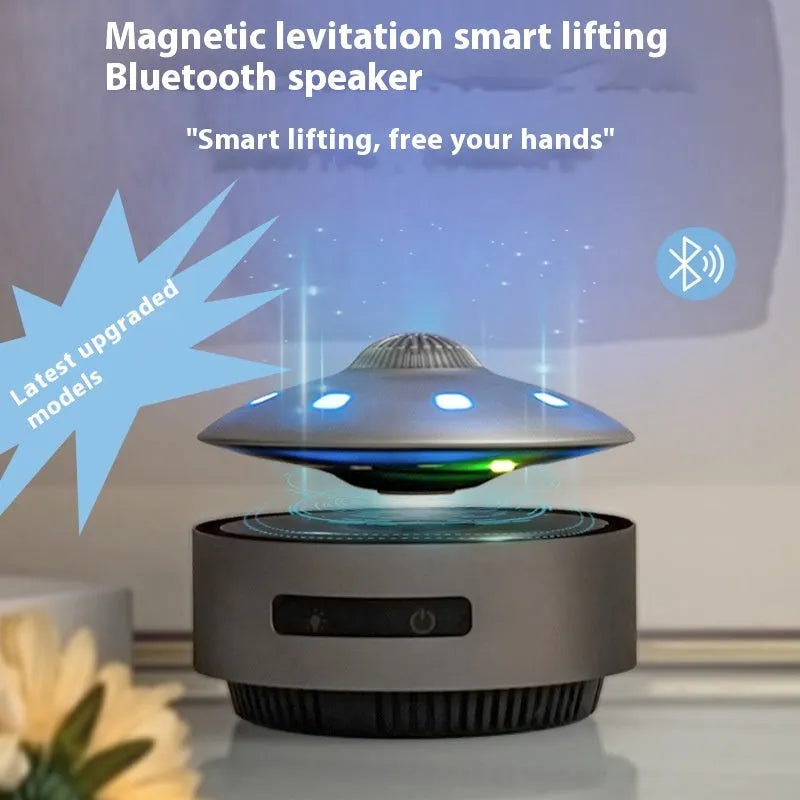 Automatic lifting magnetic levitation Bluetooth speaker with floating design in ABS plastic housing