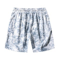 Men's corduroy camouflage pattern athletic shorts in a straight-leg style with a high waist.