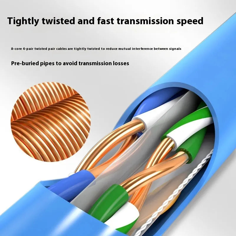 Blue oxygen-free copper Gigabit network cable on 305-metre reel with Category 6/6A specification