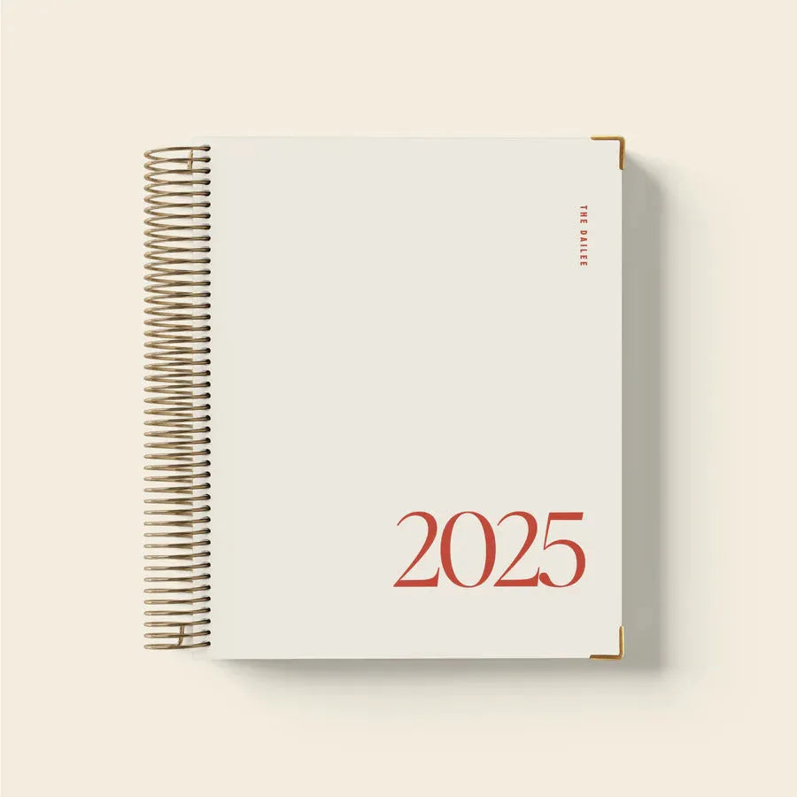 Cherry red coil notebook with ring binding for daily schedules